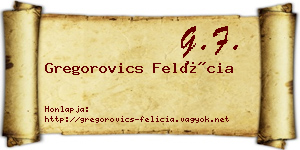 Gregorovics Felícia névjegykártya
